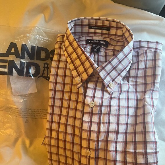 Lands' End Shirts Mens Lands End No Iron Supima Pinpoint Button
